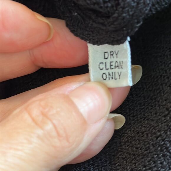 St. John by Marie Gray black knit double breasted cropped jacket - Picture 11 of 12